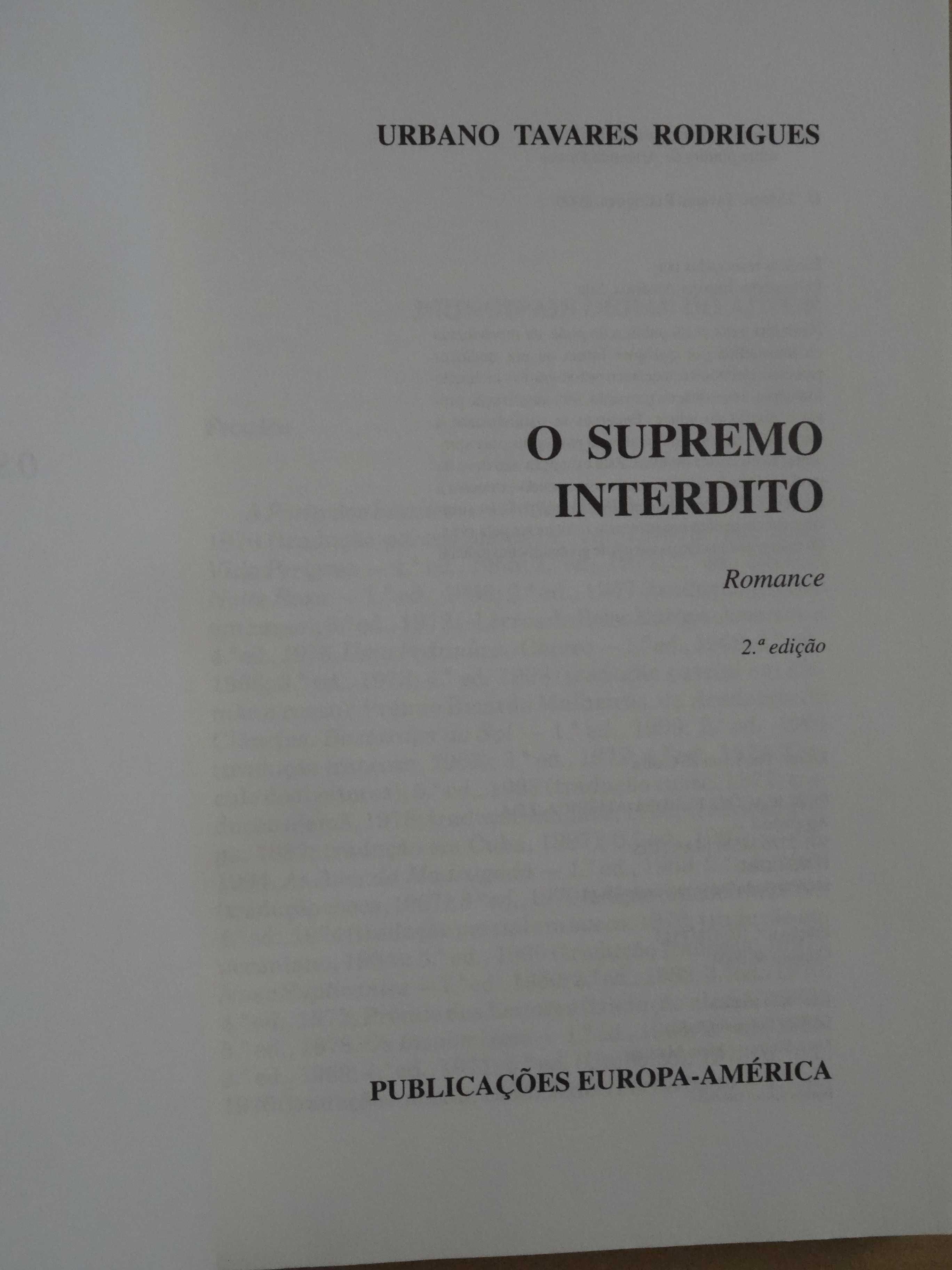 O Supremo Interdito de Urbano Tavares Rodrigues