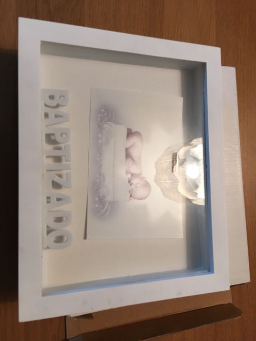 Moldura linda branca baptizado 21x16 NOVA