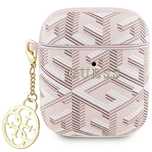 Etui Guess GCube Charm na AirPods 1/2 - różowe