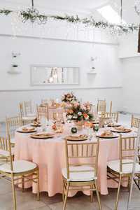 krzesła Chiavari - złote krzesła na wesele , dekoracja sali