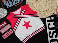 Shein Crop top cheerleaderka star S/M