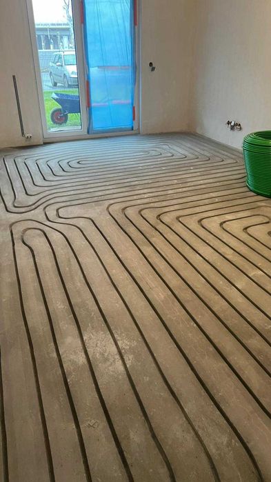 Frezowanie wylewek pod ogrzewanie podłogowe, ogrzewanie podłogowe