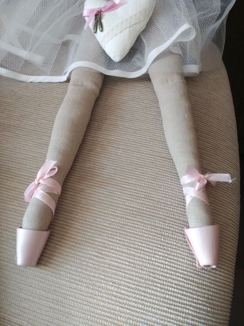 Lalka baletnica ręczna robota chrzciny prezent dla dziewczynki