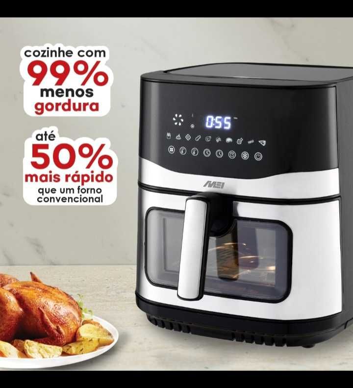 Fritadeira s/ oleo dupla resistência 9 l MEI AF 9000