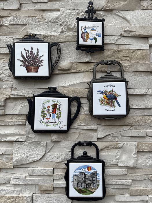 Żeliwne podstawki pod garnki pamiątkowe 5 szt