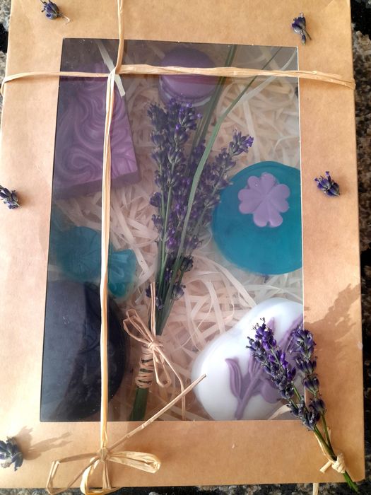 Mydełka zestaw lawendowy