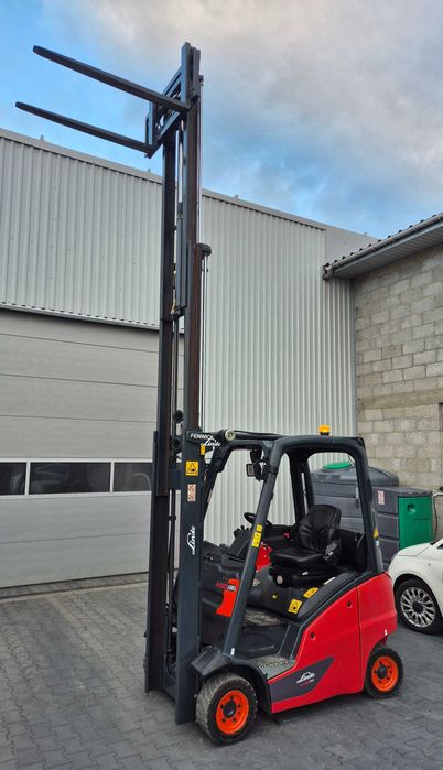 Wózek widłowy LINDE H16T, triplex, przesuw, GAZ, terenowy