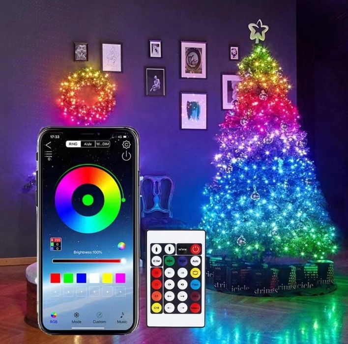 Светодиодная гирлянда 20 м,30 м,управление с телефона,пульта