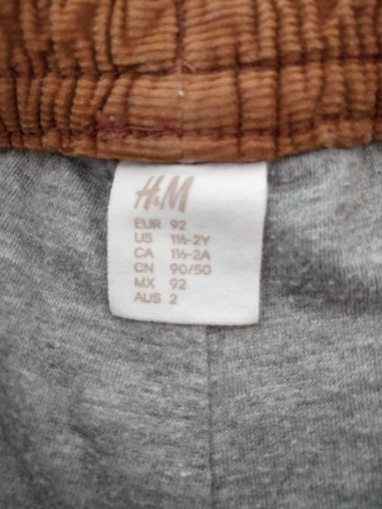 Spodnie chłopięce sztruks r.92 H&M