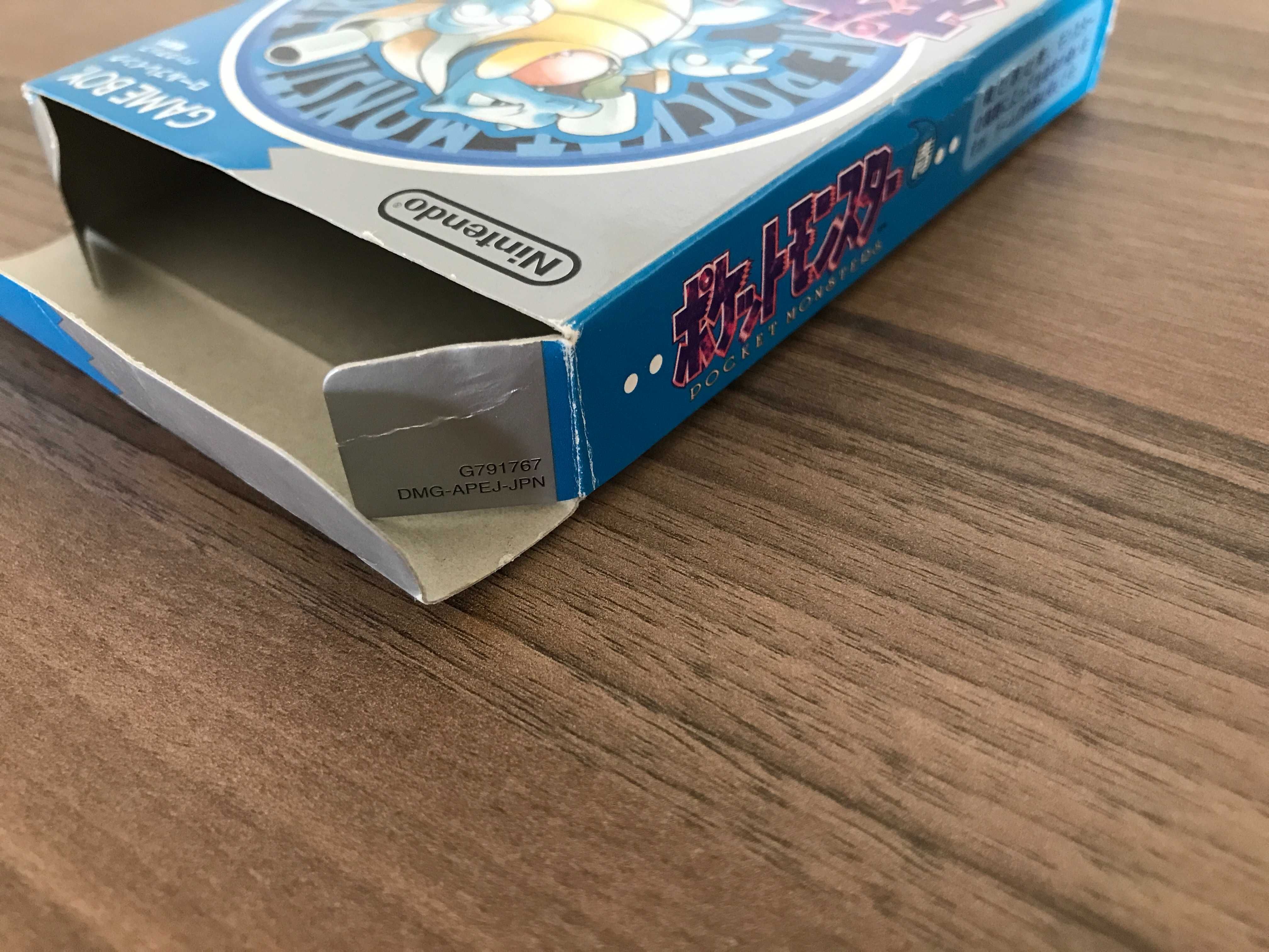 Game Boy Pokemon Blue w pudełku, JPN