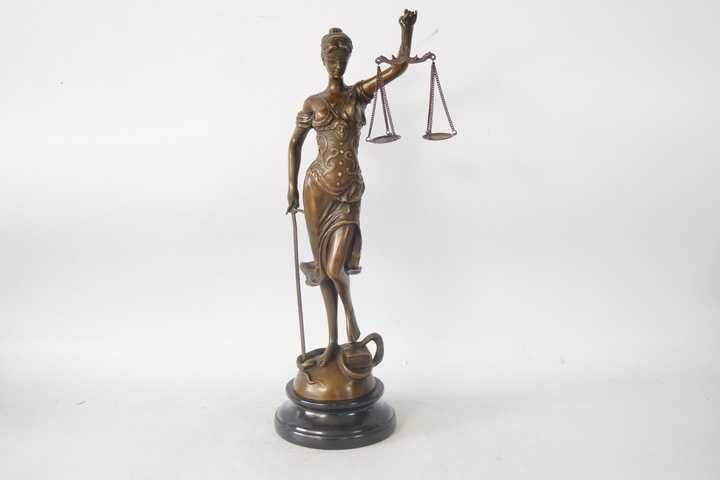 TEMIDA Z BRĄZU rzeźba figura adwokat sąd