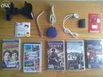 Lote acessórios psp e jogos