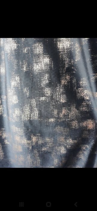 NOWA! Zasłona welurowa czarna ze złotem