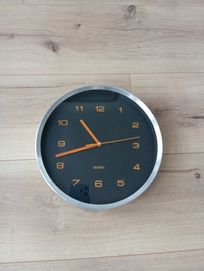 Zegar pomarańczowo srebrny