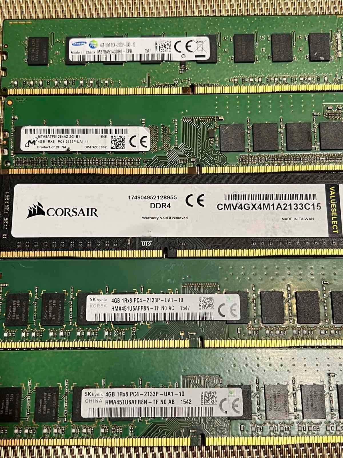 Оперативная Память на ПК DDR4 1Rx16 4GB 2133МГц В ассортименте