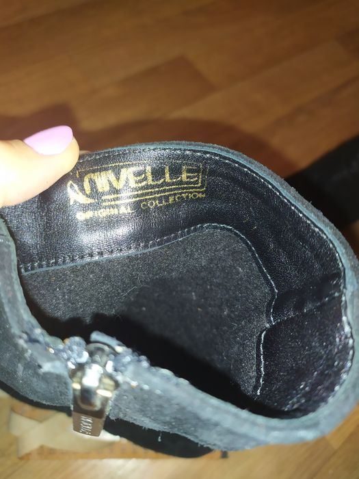 Замшевые натуральные сапожки