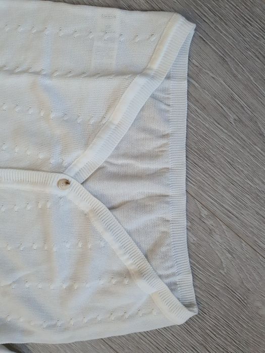 Sweter kardigan dziecięcy biały