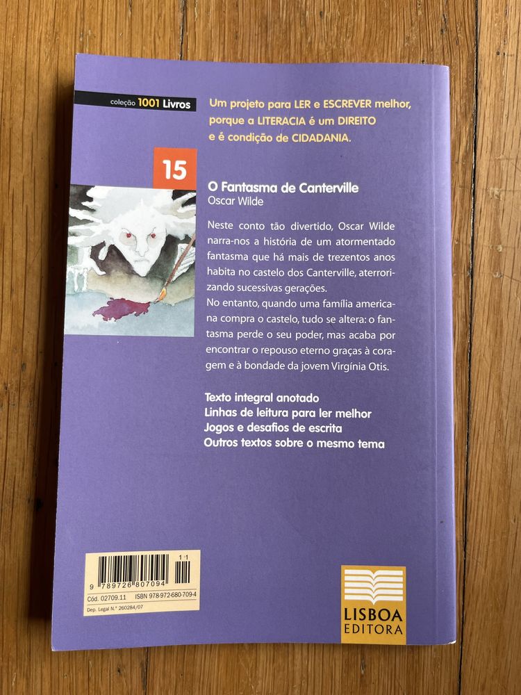 Livro “O fantasma de Cabterville”