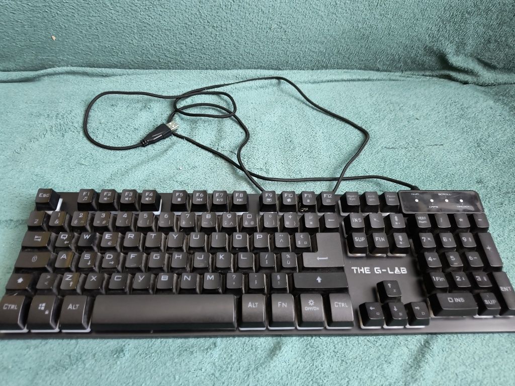 Klawiatura gamingowy do gier RGB podświetlana aluminiowa