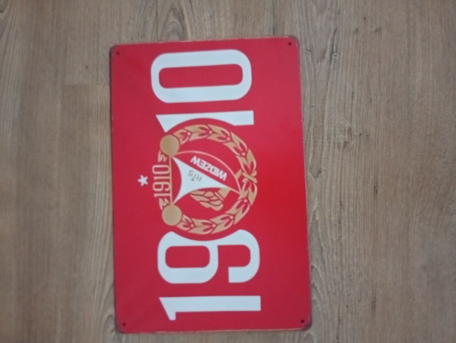 Tablica metalowa do powieszenia Widzew Łódź 20x30 cm
