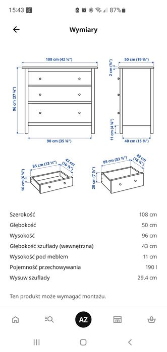 Nowa komoda Hemnes Ikea