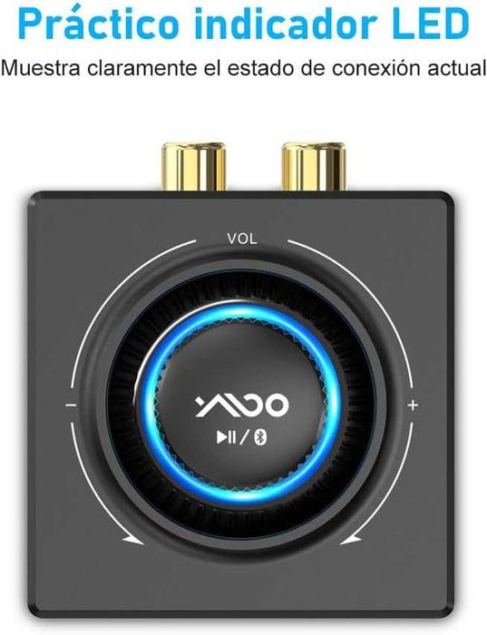 Amplificador Receptor Bluetooth 5,3 HiFi / RCA e jack 3,5, Bluetooth