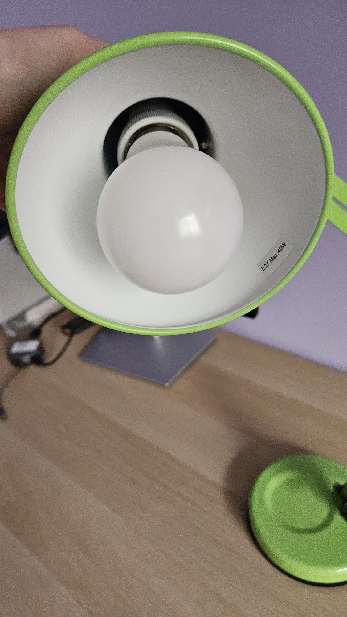 Lampka biurowa zielona regulowana rabalux żarówka