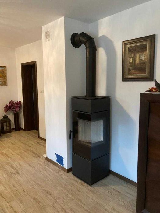 sprzedaż montaż koza piec ROLLO z komin zewnętrznym z rur kwasowych