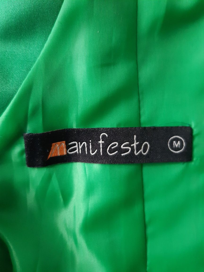 Manifesto zielona sukienka bombka M
