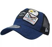 Czapka NEW ERA Long Beach California USA Orzeł Naszywki Jeans Trucker