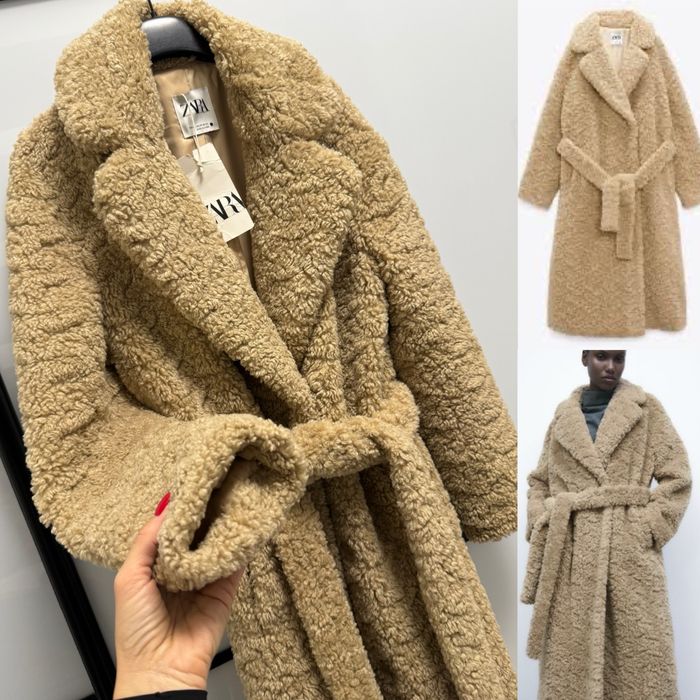 Шуба zara довга максі хс с