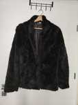 Czarne futerko H&M, M, L, czarne, futrzak, kurtka, wiosna