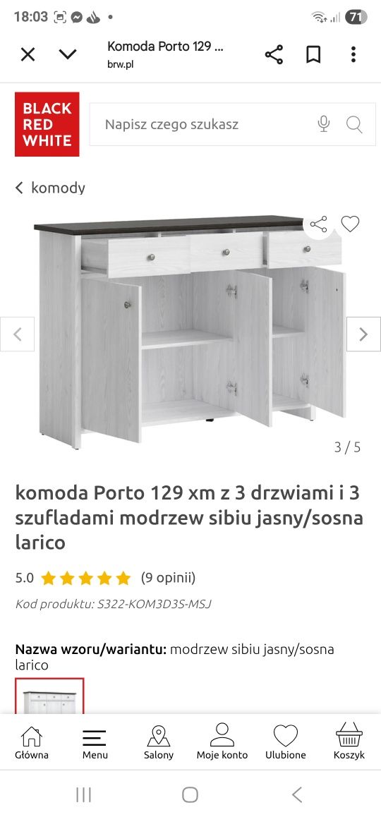 Zestaw mebli BRW Porto