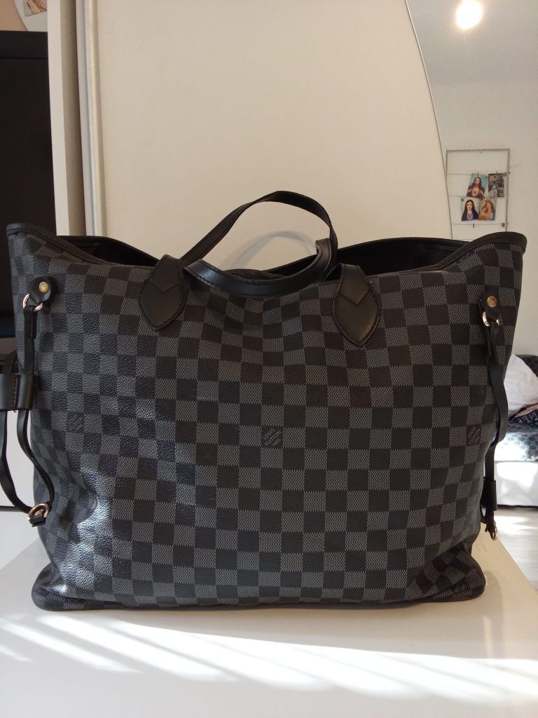 Piękne duże Tote neverfull canvas LV rozmiar Xl