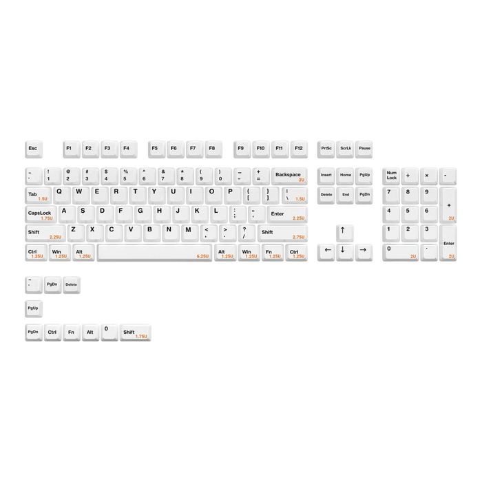 Кейкапи для механічних клавіатур Cerakey White/Indigo (A+B+C)