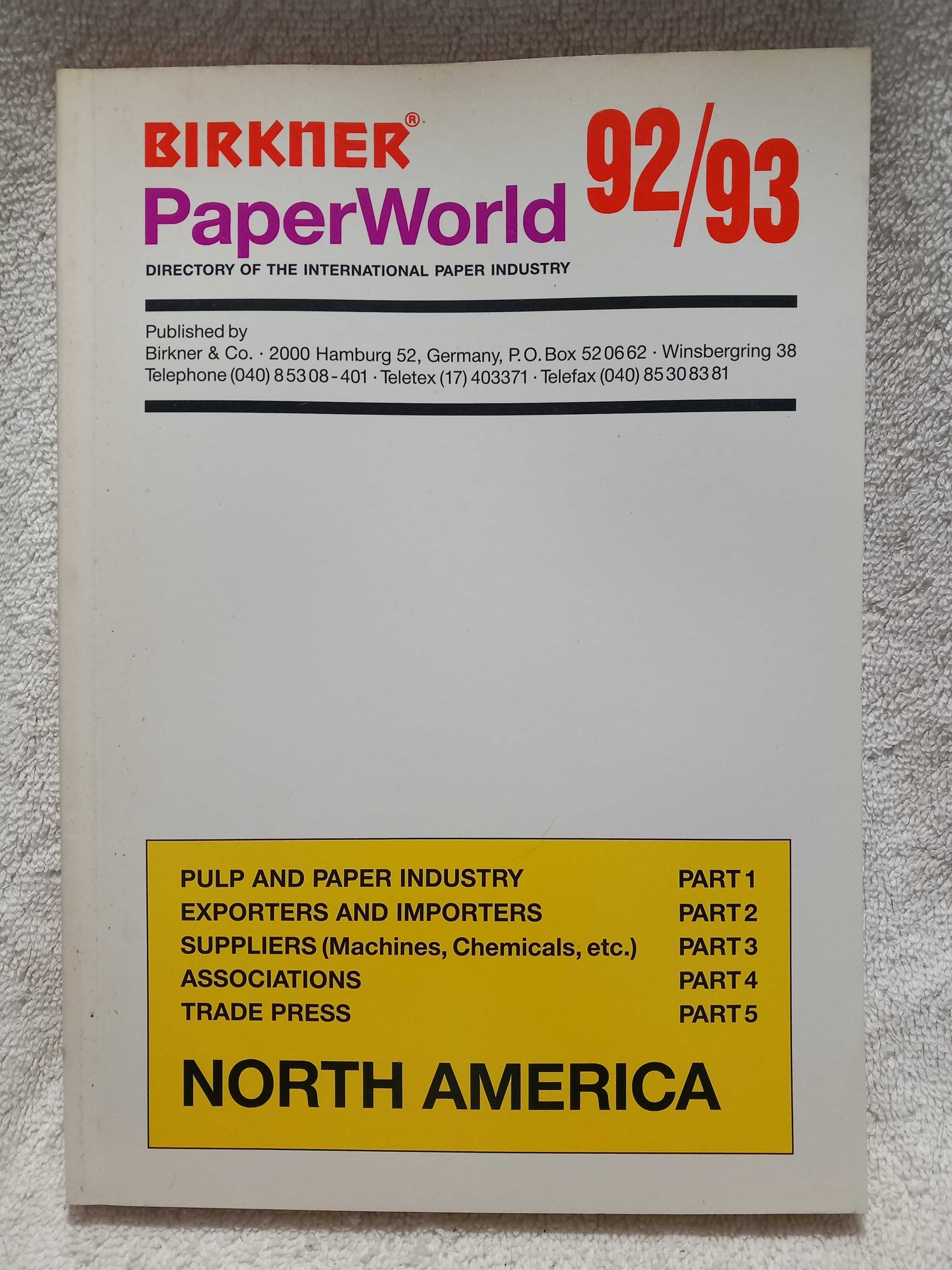 Livros, BIRKNER, PaperWorld 92, 93 Zanders (Paper, papier, perfection)