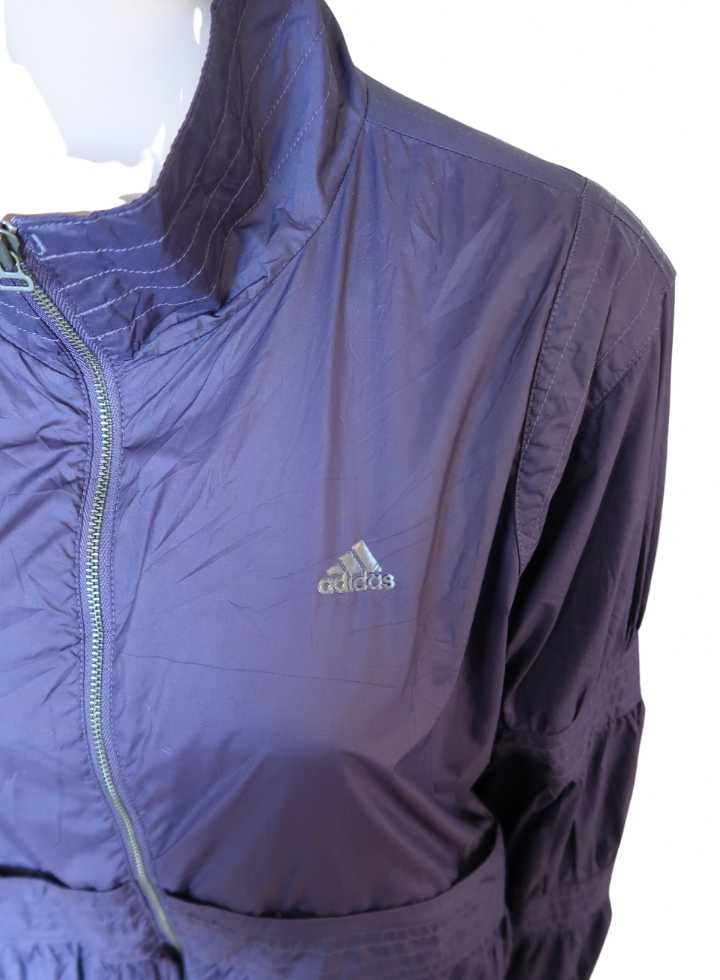 Adidas fioletowa kurtka damska w stylu vintage ortalionowa Rozmiar M