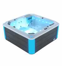 Całoroczna Wanna LuxSpa 6-osobowa LED hydromasaż Bluetooth Jacuzzi