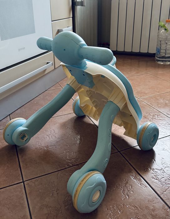 Дитяча Каталка-Ходунки-Ігровий столик 2в1