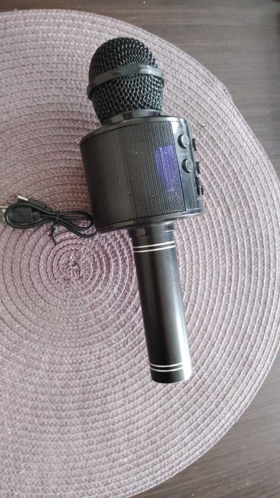 Mikrofon karaoke zestaw głośnomówiący do telefonu bluetooth AUX in on