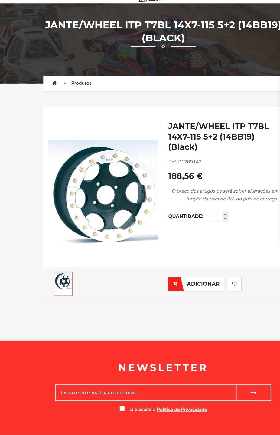 Kartcross jantes ITP usadas