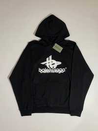 худи Balenciaga logo black hoodie