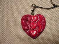 "Сердце" - брелок-подвеска hand made из полимерной глины