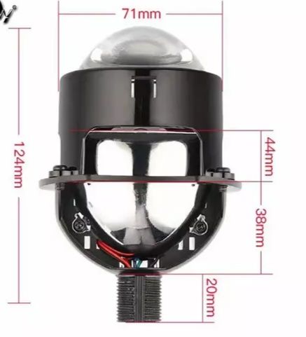 Soczewki BILED 2.5" H4 H7 łatwy montaż + osłony projektorów