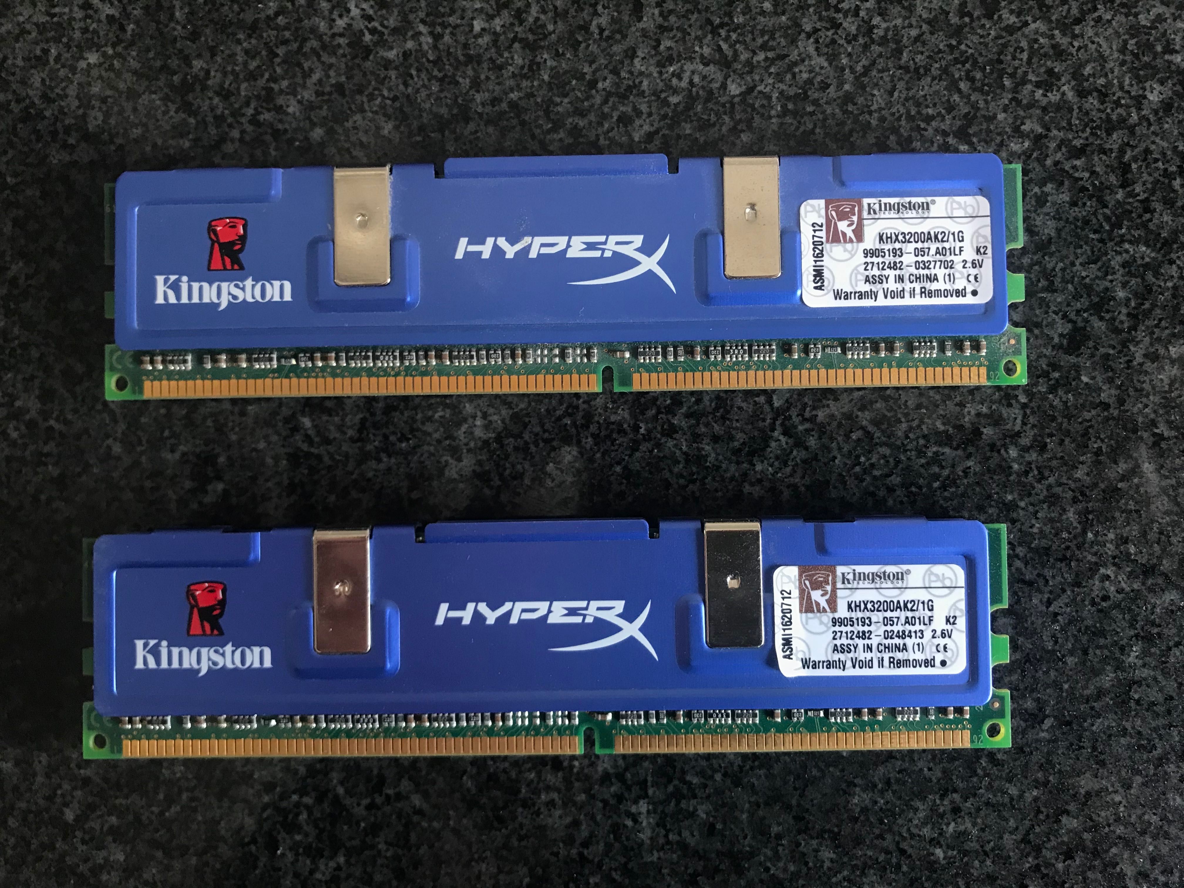 Karta pamięci RAM Kingston 1 GB KHX3200AK2 DDR 400 MHz CL2