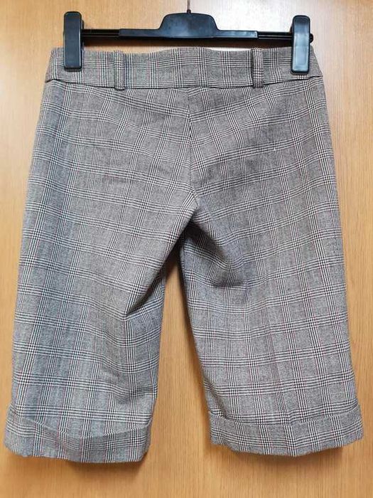 Eleganckie szorty - spodnie w kratkę rozmiar S