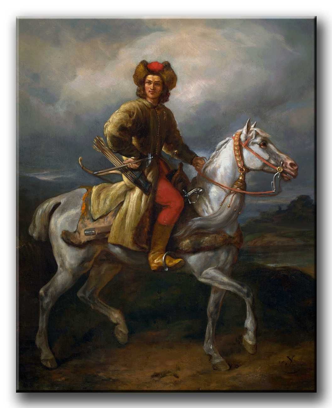Juliusz Kossak: "Lisowczyk". Płótno na blejtramie 50x40 cm kopia