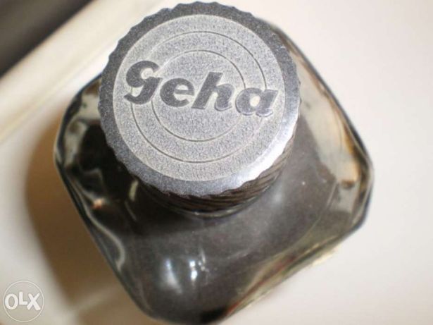 Frasco c/tinta permanente Geha e enxugador Tank