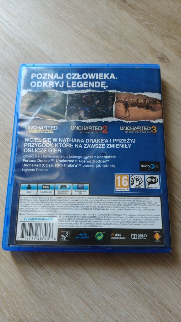 Uncharted Kolekcja Nathana Drake'a PS4 PS5 3 gry PL napisy dubbing
