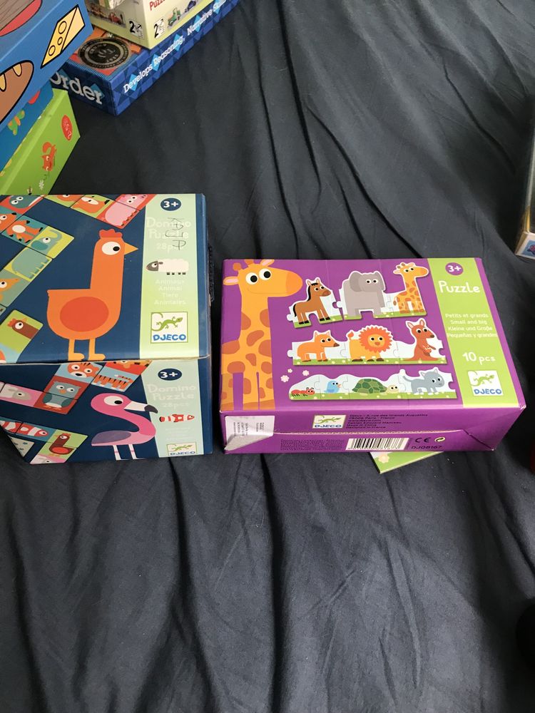 Djeco domino i puzzle animaux zwierzęta montessori